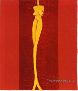 Toperfect Originals Painting - nude in red original decorated